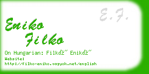 eniko filko business card